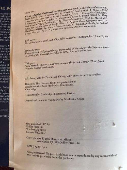 THE POLICEMAN`S LOT BY MERVYN MITTON-150 PAGES-CONDITION NEW