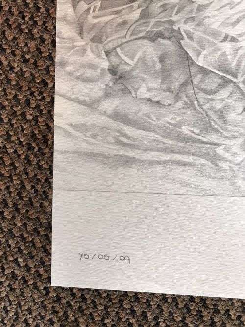 SA RECCE REGT. PENCIL SKETCH BY L. GREWER STEENKAMP AND SIGNED BY MAJ. F.W. LOOTSand COL. JAN BREYTE