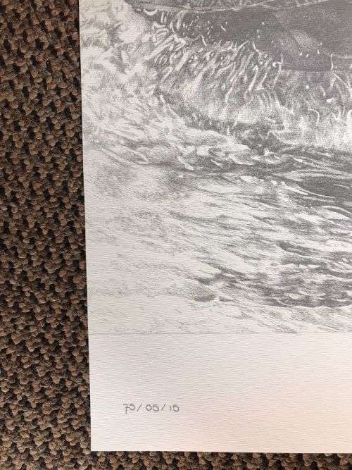 SA RECCE REGT. PENCIL SKETCH BY L. GREWER STEENKAMP AND SIGNED BY MAJ. F.W. LOOTSand COL. JAN BREYTE