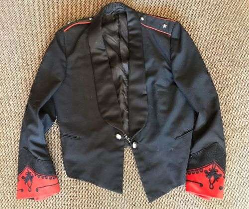 OFFICERS MESS DRESS JACKET, SIZE MEDIUM-MEASURES 56 CM ARMPIT TO ARMPIT