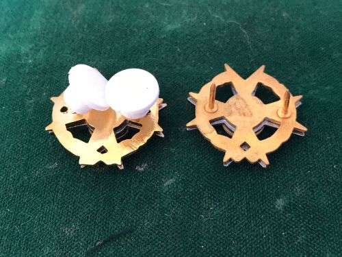 CORPS OF CHAPLAINS (CHRISTIANS) COLLAR BADGE PAIR- WORN FROM 1959-PINS INTACT