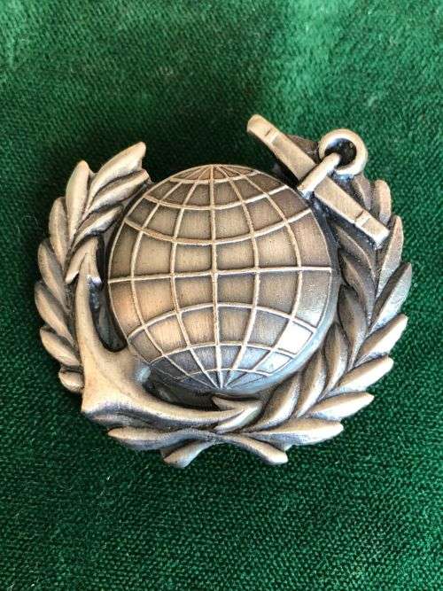 SA NAVY MARINE (GREY METAL) BREAST BADGE - ONE PIN