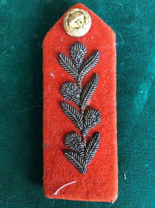 ARMY GENERAL OFFICERS,GORGET PATCH-NOTE GOLD BUTTON (EARLY PATTERN)