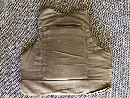 SADF PERIOD BULLET PROOF VEST, NUTRIA WITH STEEL PLATES COMPLETE-GOOD CONDITION