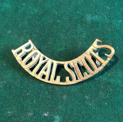ROYAL SCOTS TITLE-WORN PRE 1921- 2 LUGS