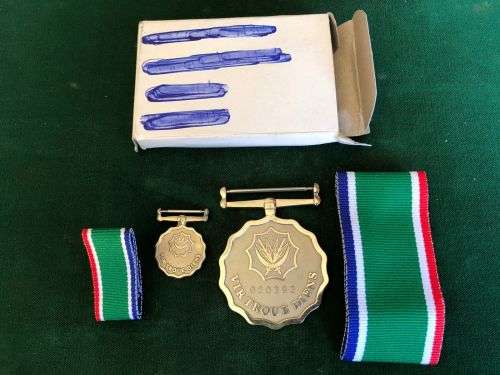 LONG SERVICE,FULL SIZE AND MINIATURE MEDALS-NUMBERED