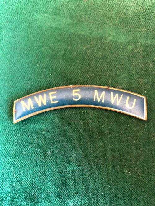 5 MILITARY WORKS METAL TITLE- NO PINS
