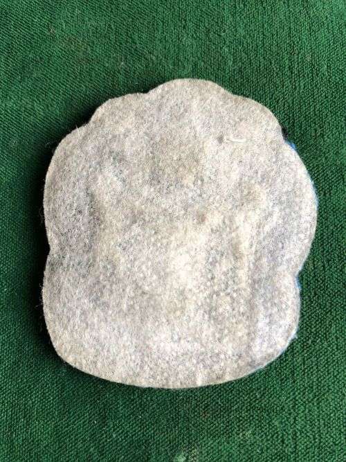 RHODESIAN ARMY WARRANT OFFICERS BADGE-EMBROIDERED ON GREEN FELT