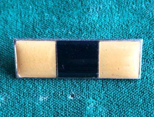 FINANCE SERVICE BERET BAR,SAFFRON/ BLACK/ SAFFRON- 2 PINS