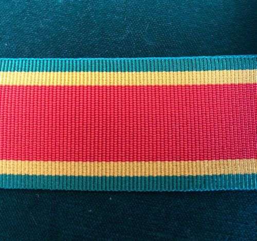 ORIGINAL,WAR PERIOD,FULL SIZE AFRICA SERVICE MEDAL RIBBON-SOLD IN LENGTHS OF 15CM-LONGER LENGTHS CAN