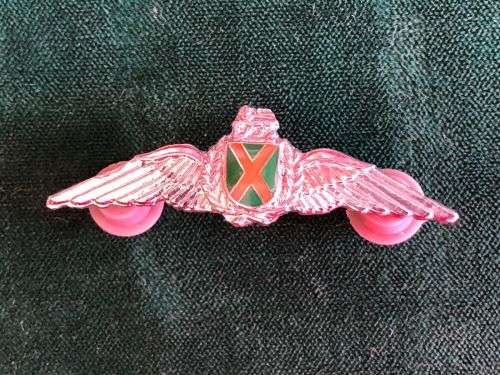 SAAF COMMANDO PILOT SILVER MESS DRESS BADGE-APPROVED 1991-WORN UNTIL 2003- 2 PINS