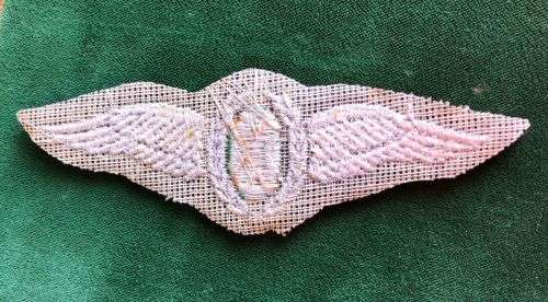 SAAF COMMANDO PILOT BREAST BADGE- EMBROIDERED
