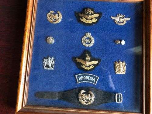 RHODESIA COLLECTION OF MEDALS AND BADGES WITH COMMENDATIONS-JOHN FRANK KLEYNHANS WAS A WARRANT OFFIC