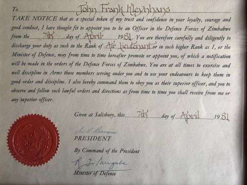 RHODESIA COLLECTION OF MEDALS AND BADGES WITH COMMENDATIONS-JOHN FRANK KLEYNHANS WAS A WARRANT OFFIC