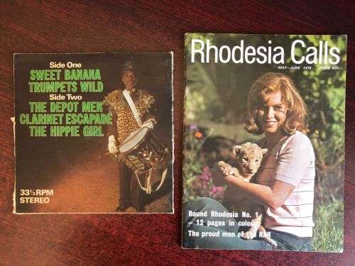 RHODESIAN AFRICAN RIFLES-A RHODESIA CALLS MAGAZINE MAY-JUNE 1976-WITH THIS DOUBLE SET OF A 7 SINGLE