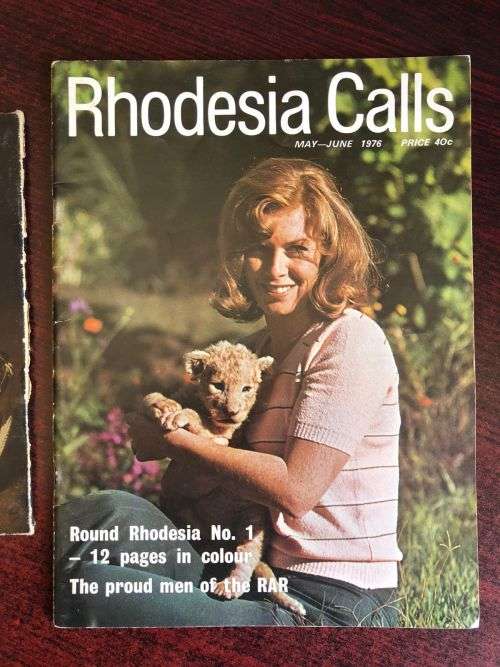 RHODESIAN AFRICAN RIFLES-A RHODESIA CALLS MAGAZINE MAY-JUNE 1976-WITH THIS DOUBLE SET OF A 7 SINGLE