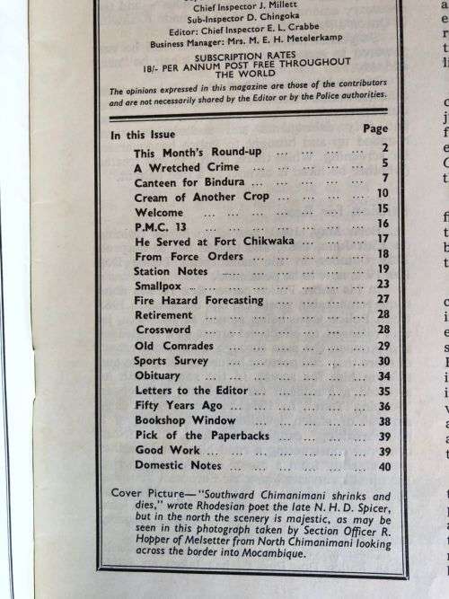 OUTPOST -RHODESIA BSAP-VOLUME XL111 NO 4- APRIL1965