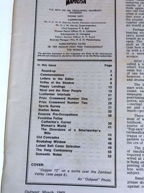 OUTPOST -RHODESIA BSAP-VOLUME XLV11 NO 3- 3 MARCH 1969