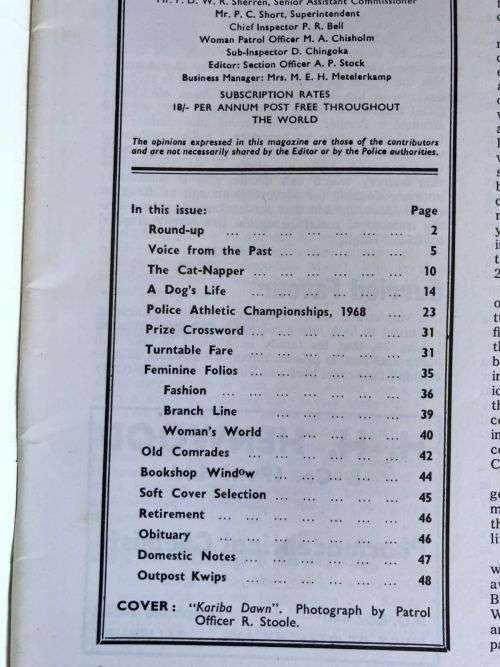 OUTPOST- RHODESIA BSAP-VOLUME XLVI NO 8 AUG 1968