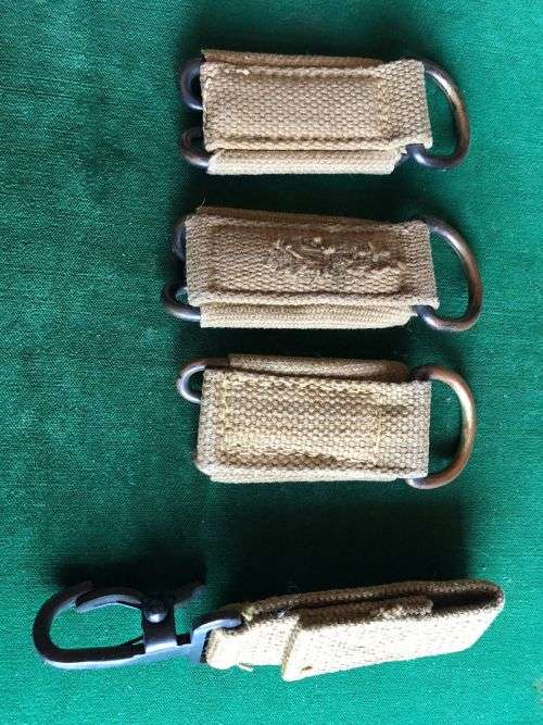 RHODESIAN PATTERN 64 WEBBING CLIPS- 4 SOLD TOGETHER
