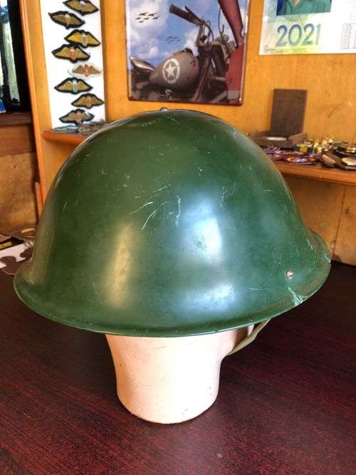 RHODESIA BSAP RIOT POLICE HELMET (DIFFERENT PATTERN)POSSIBLY EARLY OR LATE ISSUE-COMES WITH CHIN STR