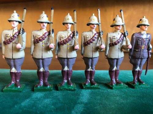 SET OF 5 LEAD SOLDIERS MADE BY WELL KNOWN ARTIST IAN STEWART-BOER WAR 1899-1902-MOUNTED INFANTRY-AVE