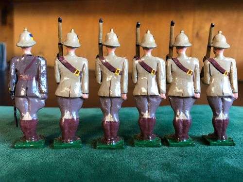 SET OF 5 LEAD SOLDIERS MADE BY WELL KNOWN ARTIST IAN STEWART-BOER WAR 1899-1902-MOUNTED INFANTRY-AVE