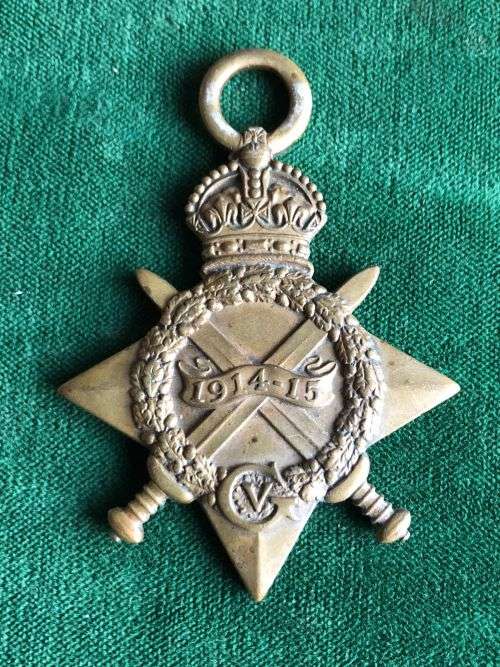 FULL SIZE 1914-15 STAR AWARDED TO 4386 PTE. T. COLLINS A. CYCLIST CORPS-THE MEDAL IS UNRESEARCHED
