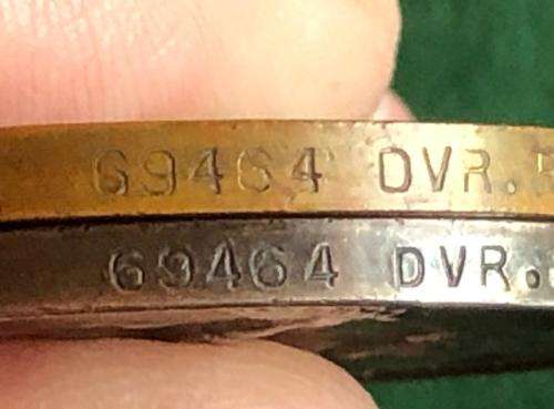 FULL SIZE WW1 1914-15 STAR AWARDED TO 69464 DVR R. FRITH R.F.A. SILVER WAR AND VICTORY MEDAL BOTH AW