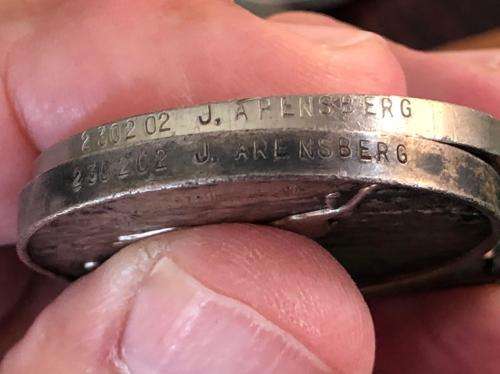 WW2 MEDAL GROUP OF 3-THE AFRICA SERVICE MEDAL IN SILVER AWARDED TO 230202 J. ARENSBERG