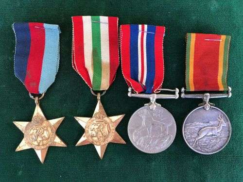 WW2 MEDAL GROUP AWARDED TO 211445 W.M. COMBRINK-THE AFRICA SERVICE MEDAL IN SILVER