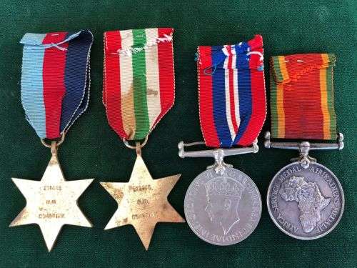 WW2 MEDAL GROUP AWARDED TO 211445 W.M. COMBRINK-THE AFRICA SERVICE MEDAL IN SILVER