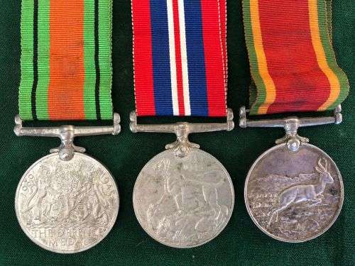 WW2 MEDAL GROUP AWARDED TO 233735 P.J.A. VAN DEN BERG-THE AFRICA SERVICE MEDAL (SILVER)