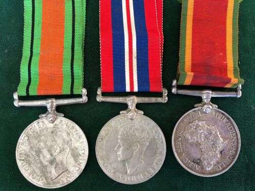 WW2 MEDAL GROUP AWARDED TO 233735 P.J.A. VAN DEN BERG-THE AFRICA SERVICE MEDAL (SILVER)