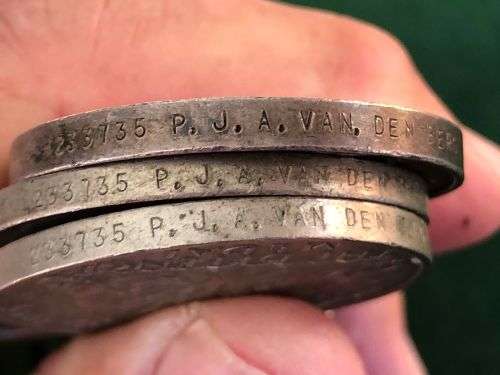 WW2 MEDAL GROUP AWARDED TO 233735 P.J.A. VAN DEN BERG-THE AFRICA SERVICE MEDAL (SILVER)