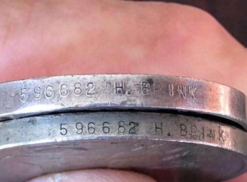 WW2 MEDAL PAIR AWARDED TO 596682 H. BRINK-THE AFRICA SERVICE MEDAL IS SILVER