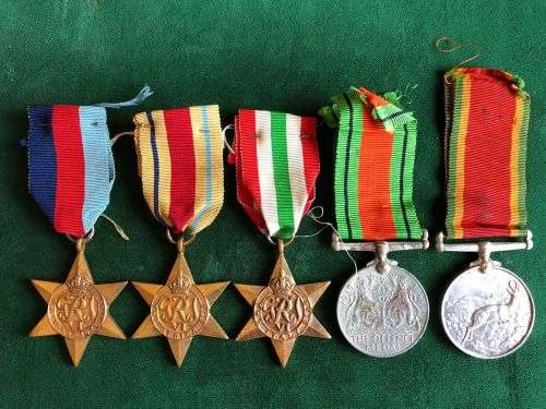 WW2 MEDAL GROUP OF 5 AWARDED TO C 165630 C.J. ADAMS