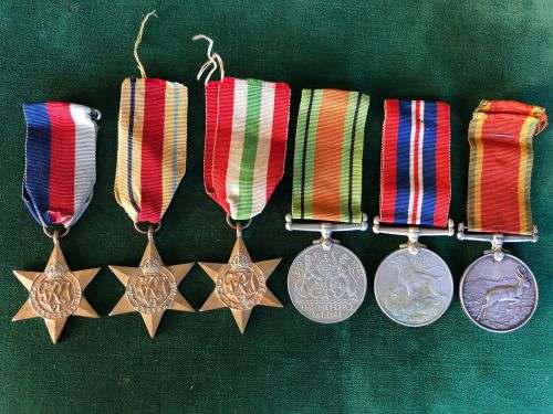 WW2 MEDAL GROUP OF 6 AWARDED TO 101184 A.H. GRADWELL