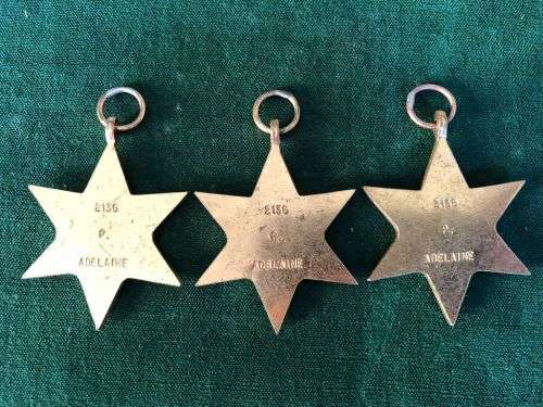WW2 MEDAL GROUP OF 3 AWARDED TO 2136 P. ADELAINE