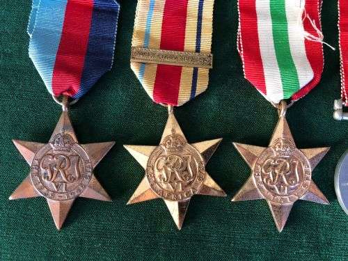 WW2 MEDAL GROUP OF 5 AWARDED TO 95941 C.T. STEWART-THE AFRICA STAR COMES WITH A NORTH AFRICA 1942-43