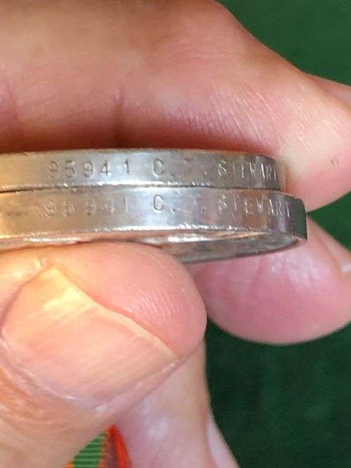 WW2 MEDAL GROUP OF 5 AWARDED TO 95941 C.T. STEWART-THE AFRICA STAR COMES WITH A NORTH AFRICA 1942-43