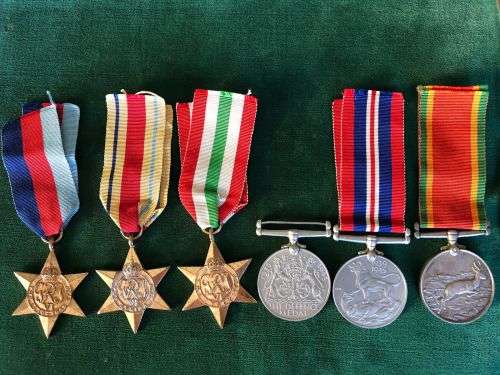 WW2 MEDAL GROUP OF 5 AWARDED TO 314134 J.A. JOOSTE