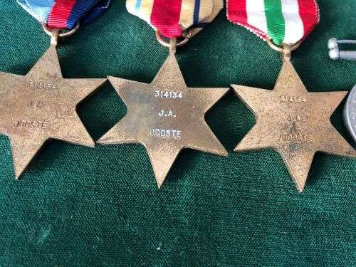 WW2 MEDAL GROUP OF 5 AWARDED TO 314134 J.A. JOOSTE