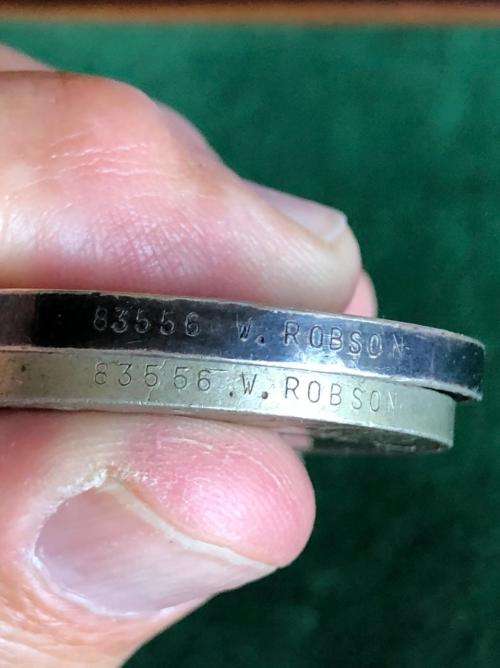 WW2 MEDAL GROUP OF 3 (COMES WITH SILVER AFRICA SERVICE MEDAL)AWARDED TO 83556 W. ROBSON
