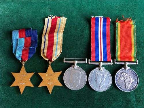 WW2 MEDAL GROUP OF 5 AWARDED C 272589 K. JACOBS
