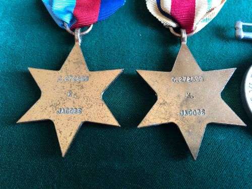 WW2 MEDAL GROUP OF 5 AWARDED C 272589 K. JACOBS