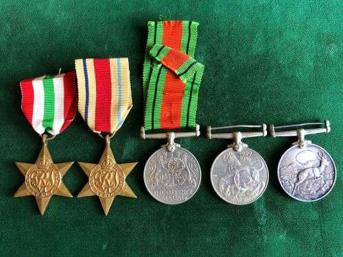 WW2 MEDAL GROUP OF 5 AWARDED TO 100107 R.R. MITCHELL