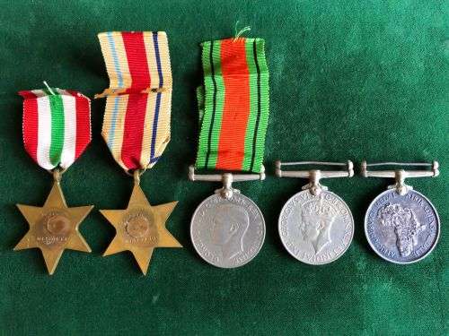 WW2 MEDAL GROUP OF 5 AWARDED TO 100107 R.R. MITCHELL
