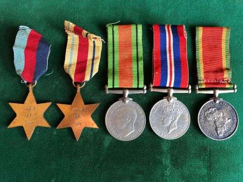 WW2 MEDAL GROUP OF 5 AWARDED TO 296712 S.F. MANN
