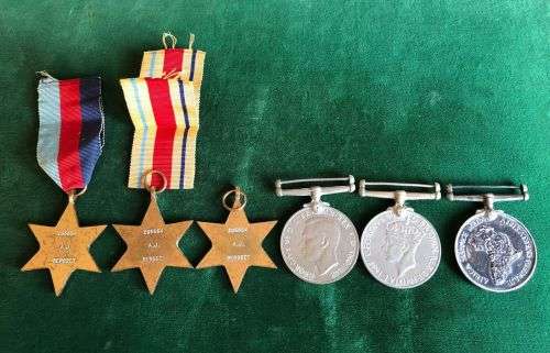 WW2 MEDAL GROUP OF 6  AWARDED TO 295554 A.J. BERGSET